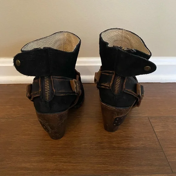 Freebird by Steven Black and Brown Ankle Booties - Picture 3 of 7